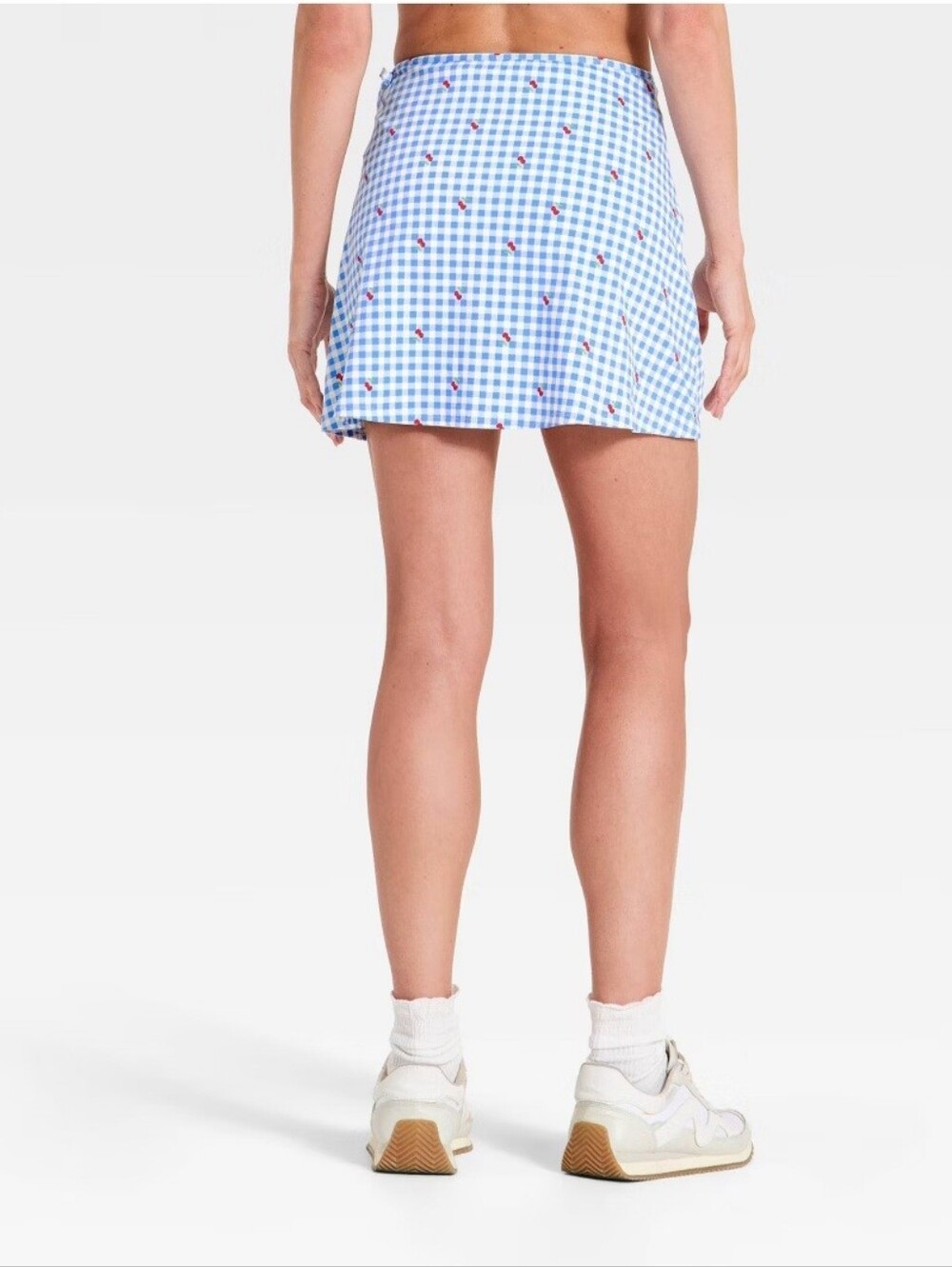 Women's Knit Wrap Skort - All In Motion Blue Gingham - Picture 2 of 4